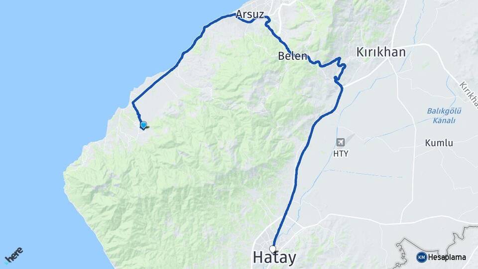 Hacıahmetli Hatay Arası Kaç Km - Yol Tarifi