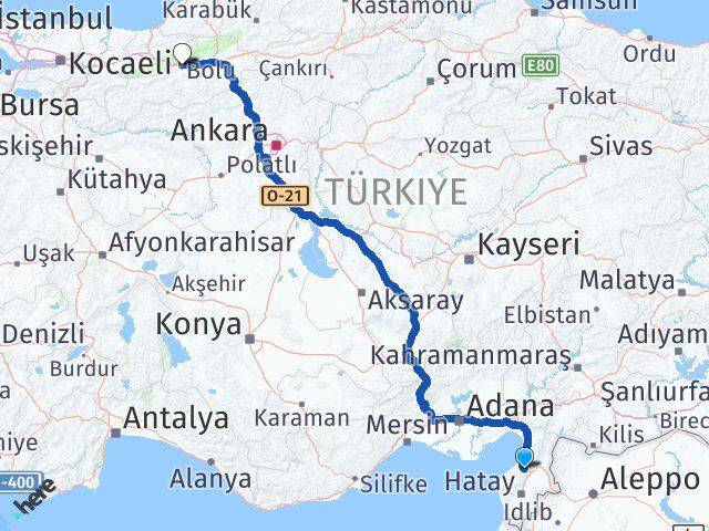 Hatay Belen Bolu Arası Kaç Km - Yol Haritası