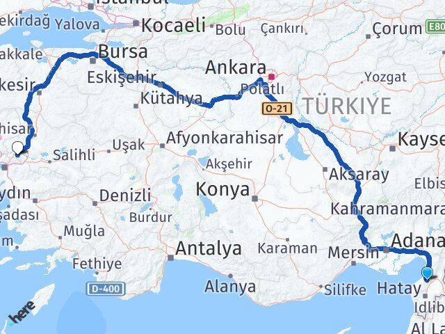 Hatay Belen Manisa Arası Kaç Km - Yol Haritası