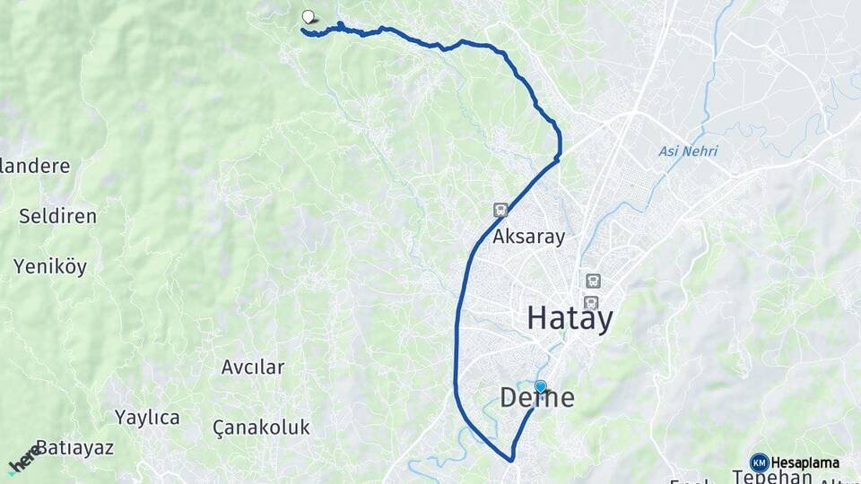 Hatay Defne Antakya Arası Kaç Km - Yol Haritası