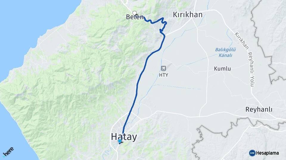 Hatay Defne Belen Arası Kaç Km - Yol Haritası