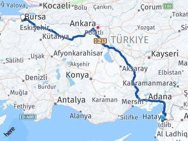 Defne Bursa Arası Kaç Km - Yol Tarifi