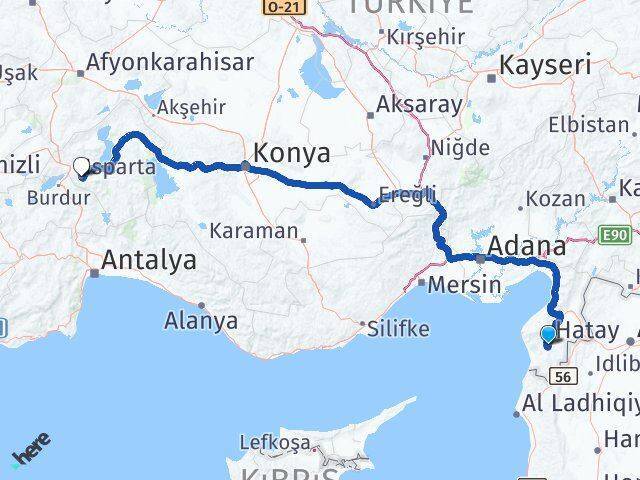 Defne Isparta Arası Kaç Km - Yol Tarifi