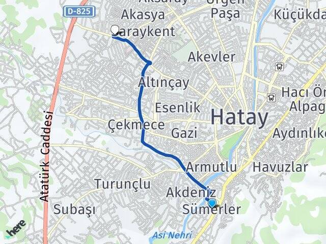 Sümerler Antakya Otogarı Arası Kaç Km - Yol Tarifi