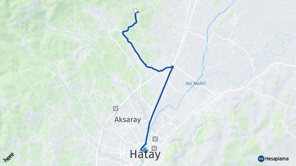 Hatay Dikmece Antakya Arası Kaç Km - Yol Haritası