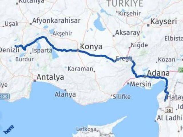 Hatay Evciler Afyonkarahisar Arası Kaç Km - Yol Haritası