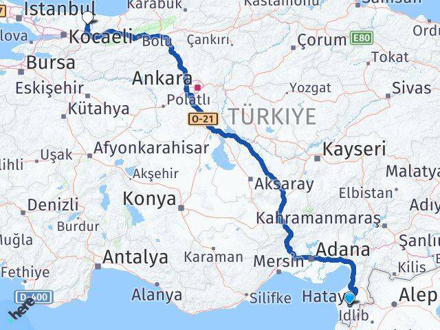 Hatay Ferizli Sakarya Arası Kaç Km - Yol Haritası