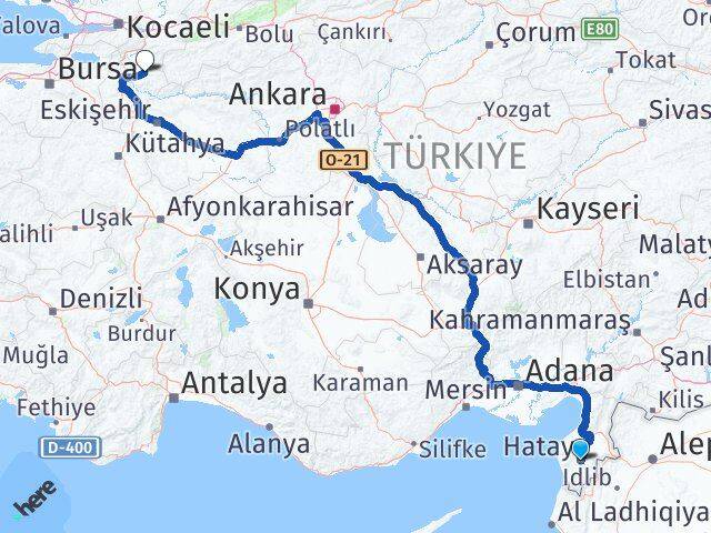 Hatay Gölpazarı Bilecik Arası Kaç Km - Yol Haritası