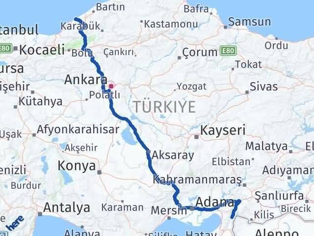 Hatay Hassa Zonguldak Arası Kaç Km - Yol Haritası