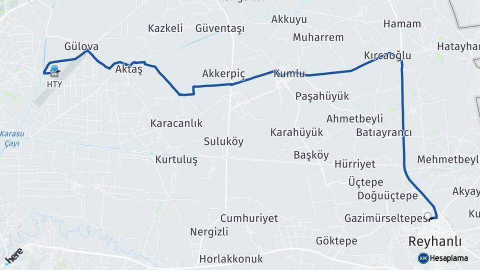 Hatay Havalimanı Mustafa Kemal Üniversitesi Arası Kaç Km - Yol Tarifi
