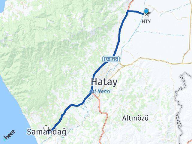 Hatay Havalimanı Samandağ Arası Kaç Km - Yol Tarifi