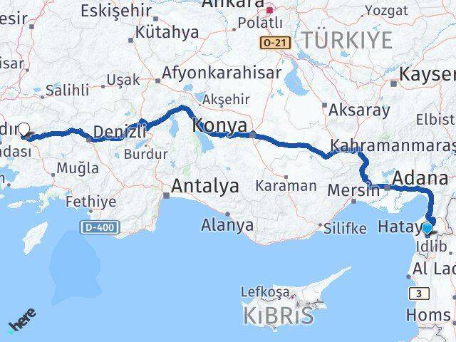 Hatay İncirliova Arası Kaç Km - Yol Tarifi