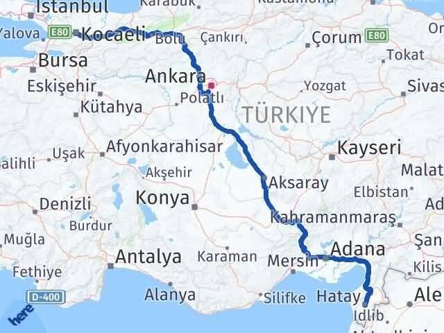Hatay İzmit Kocaeli Arası Kaç Km - Yol Haritası