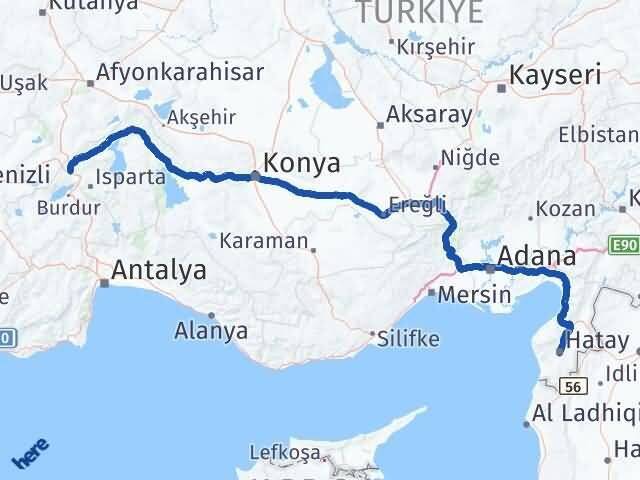Hatay Keçiborlu Isparta Arası Kaç Km - Yol Haritası