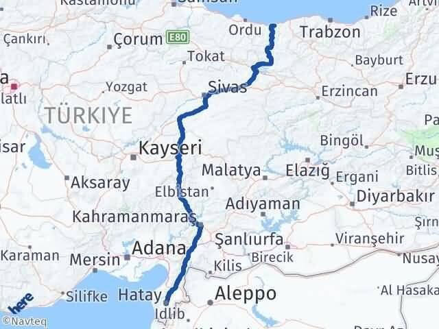 Hatay Keşap Giresun Arası Kaç Km - Yol Haritası