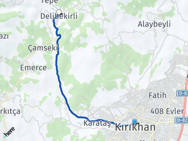Hatay Kırıkhan Delibekirli Kırıkhan Arası Kaç Km - Yol Haritası
