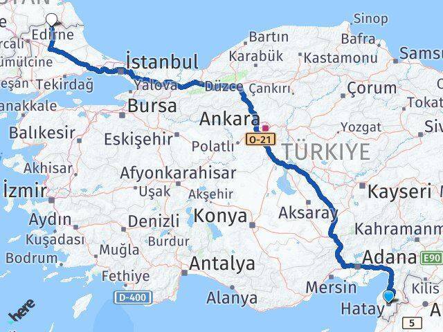 Hatay Kofçaz Arası Kaç Km - Yol Tarifi