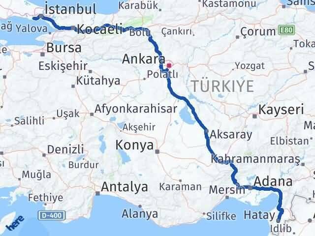 Hatay Küçükçekmece İstanbul Arası Kaç Km - Yol Haritası