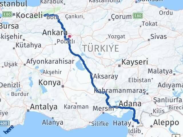 Hatay Kumlu Bolu Arası Kaç Km - Yol Haritası