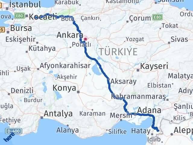 Hatay Kumlu Sakarya Arası Kaç Km - Yol Haritası