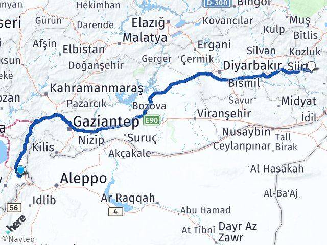 Kumlu Siirt Arası Kaç Km - Yol Tarifi