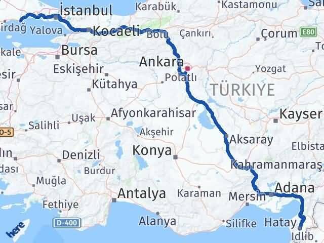 Hatay Marmaraereğlisi Tekirdağ Arası Kaç Km - Yol Haritası