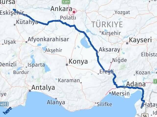 Hatay Pazaryeri Bilecik Arası Kaç Km - Yol Haritası