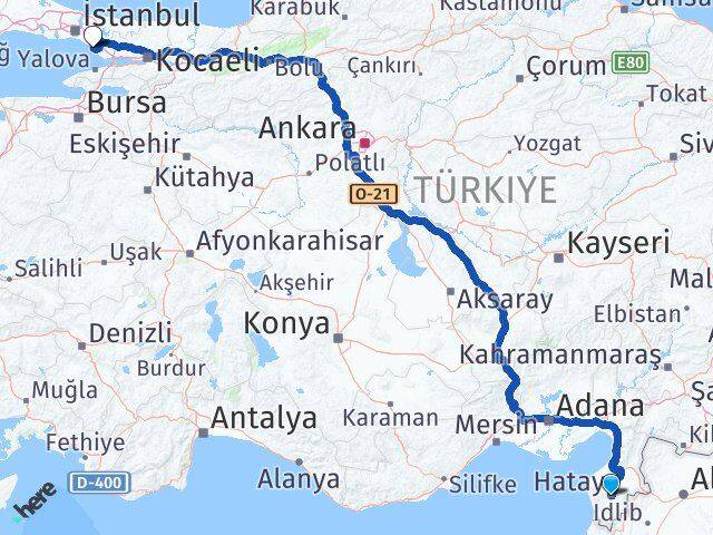 Hatay Pendik İstanbul Arası Kaç Km - Yol Haritası