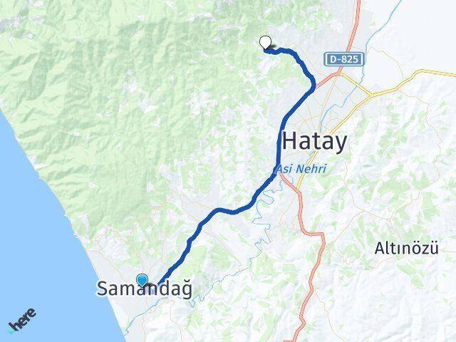 Hatay Samandağ Karlısu Antakya Arası Kaç Km - Yol Haritası