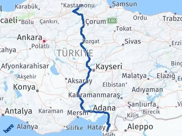 Hatay Saraydüzü Sinop Arası Kaç Km - Yol Haritası