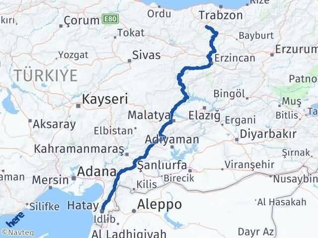 Hatay Torul Gümüşhane Arası Kaç Km - Yol Haritası