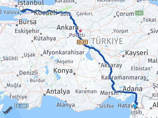 Hatay Tuzla İstanbul Arası Kaç Km - Yol Haritası