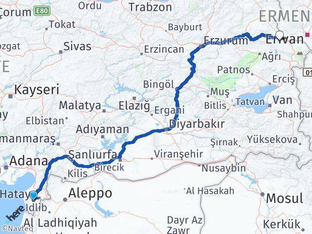 Hatay Tuzluca Iğdır Arası Kaç Km - Yol Haritası