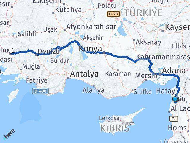Yayladağı Aydın Arası Kaç Km - Yol Tarifi