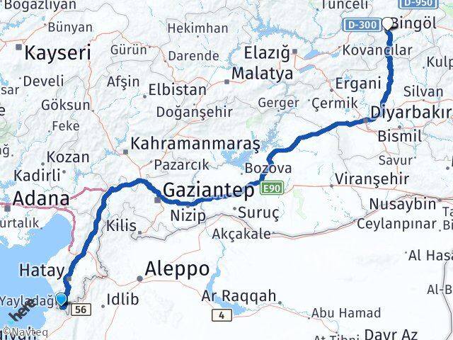 Yayladağı Bingöl Arası Kaç Km - Yol Tarifi