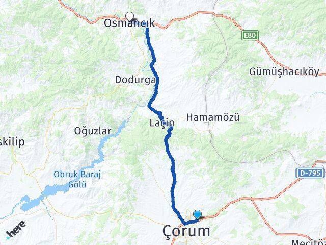 Hitit Üniversitesi Osmancık Arası Kaç Km - Yol Tarifi