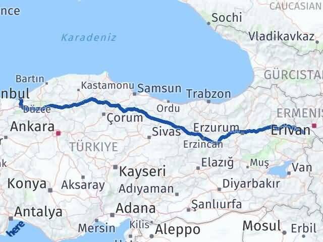 Iğdır Akçakoca Düzce Arası Kaç Km - Yol Haritası