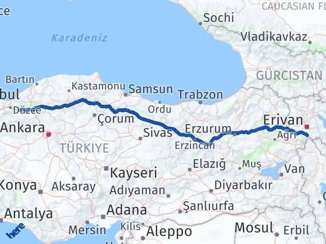 Aralık Bolu Arası Kaç Km - Yol Tarifi