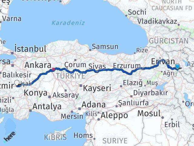 Aralık Uşak Arası Kaç Km - Yol Tarifi