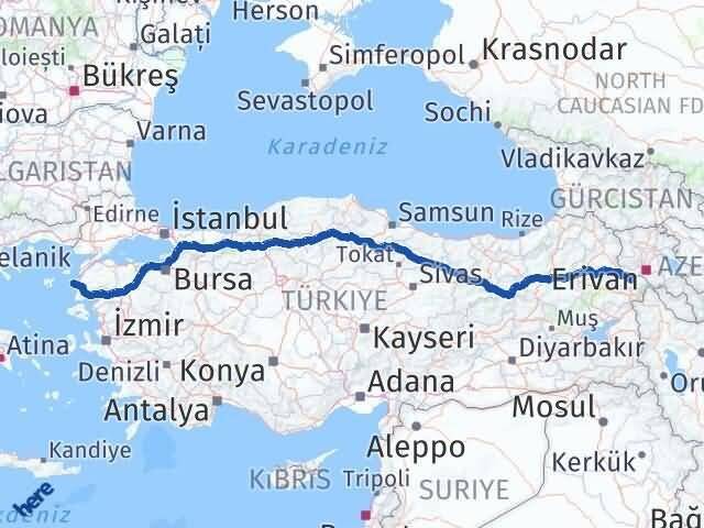 Iğdır Bozcaada Çanakkale Arası Kaç Km - Yol Haritası