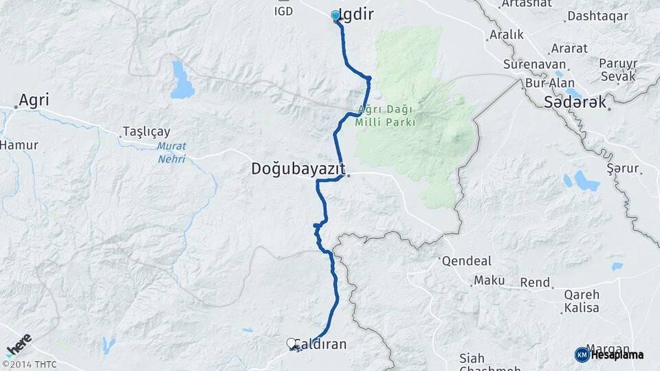 Iğdır Çaldıran Van Arası Kaç Km - Yol Haritası