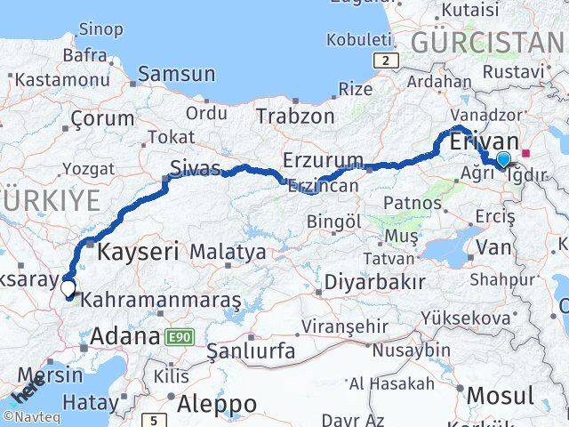 Iğdır Çamardı Niğde Arası Kaç Km - Yol Haritası