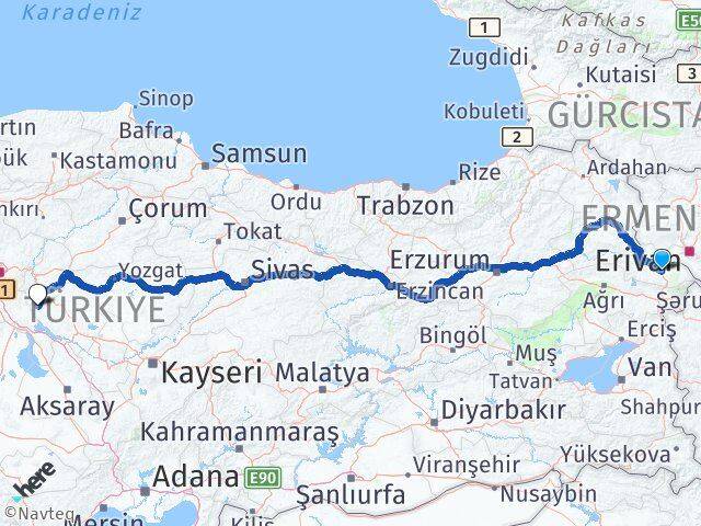 Iğdır Çelebi Kırıkkale Arası Kaç Km - Yol Haritası
