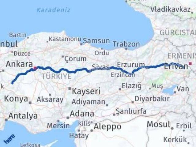 Iğdır Emirdağ Afyonkarahisar Arası Kaç Km - Yol Haritası