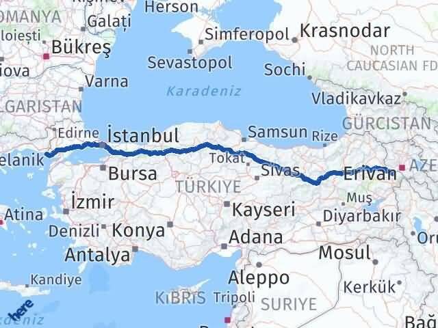 Iğdır Enez Edirne Arası Kaç Km - Yol Haritası