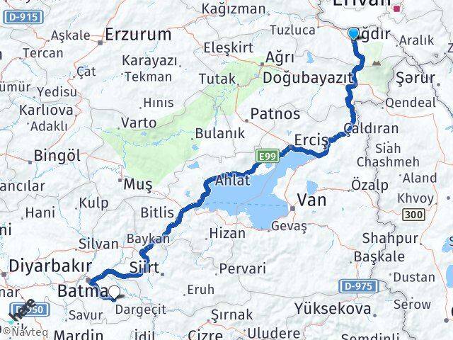 Iğdır Hasankeyf Batman Arası Kaç Km - Yol Haritası