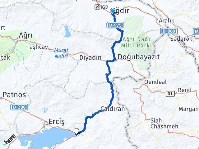 Iğdır Karahan Muradiye Van Arası Kaç Km - Yol Haritası