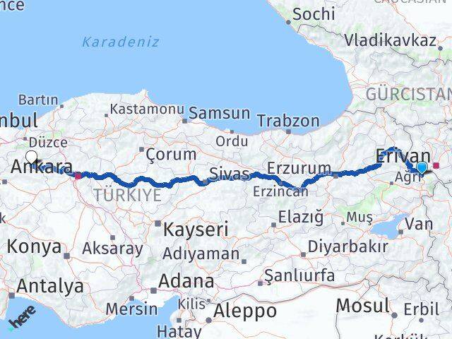 Iğdır Nallıhan Ankara Arası Kaç Km - Yol Haritası