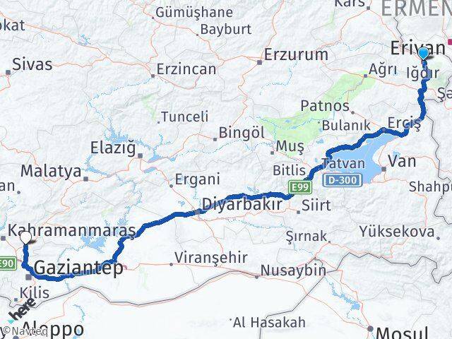 Iğdır Pazarcık Kahramanmaraş Arası Kaç Km - Yol Haritası