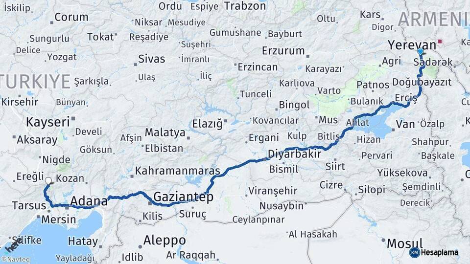 Iğdır Pozantı Arası Kaç Km - Yol Tarifi